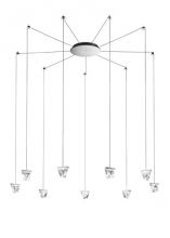 Tripla oprawa wisząca LED 9x4,3W chrom